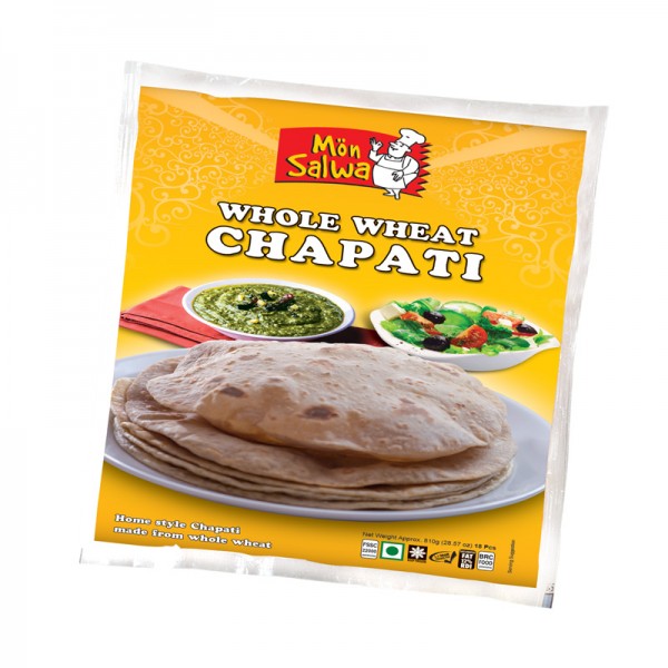 MON SALWA WHOLE WHEAT CHAPATI 18PC