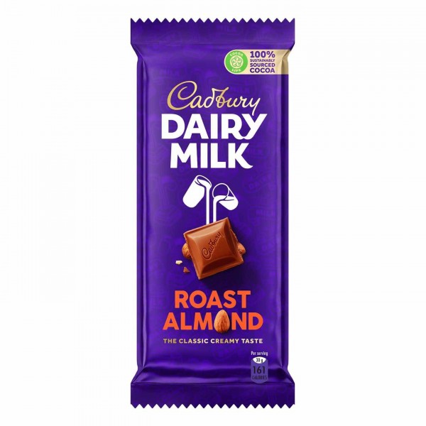 CADBURY DAIRY MILK ROAST ALMOND 90GM