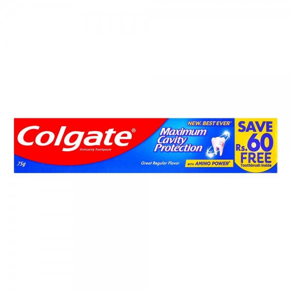COLGATE REGULAR TOOTH PASTE 200+75GM FREE