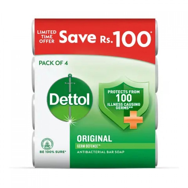 DETTOL ORIGINAL SOAP PACK OF 4 110GM