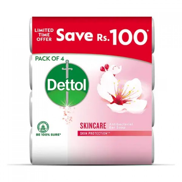DETTOL SOAP SKIN CARE PACK OF 4 110GM