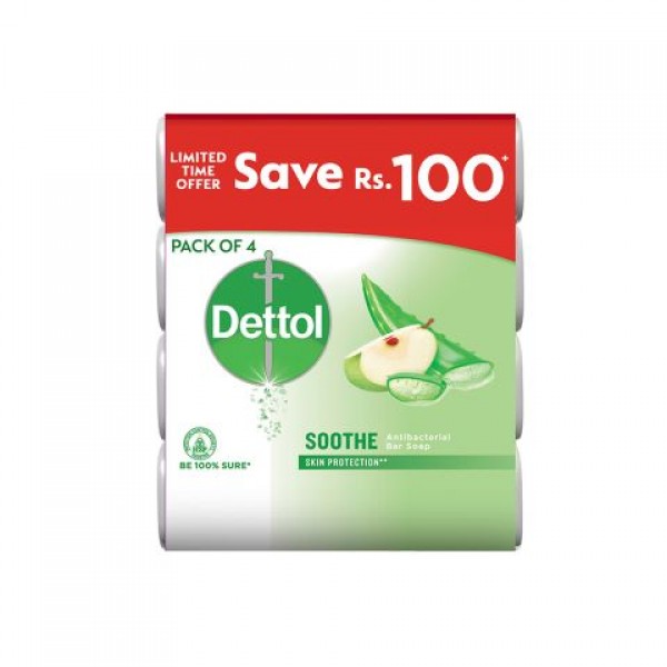 DETTOL SOOTHE SOAP PACK OF 4 110GM