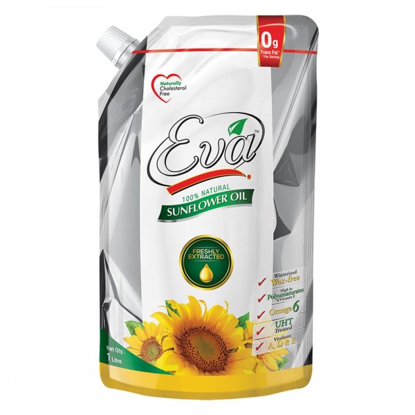 EVA SUNFLOWER OIL 1 LITRE POLYBAG
