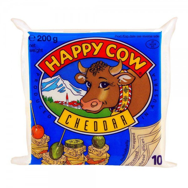 HAPPY COW YELLOW CHEDDAR SLICES 400GM