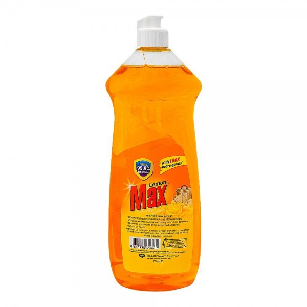 LEMON MAX DISHWASH LIQUID ANTI BACTERIAL 750ML