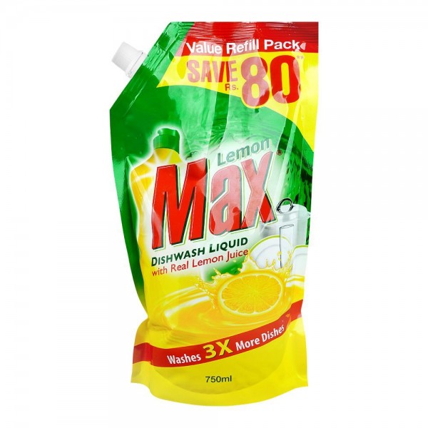 LEMON MAX LIQUID 750ML POUCH