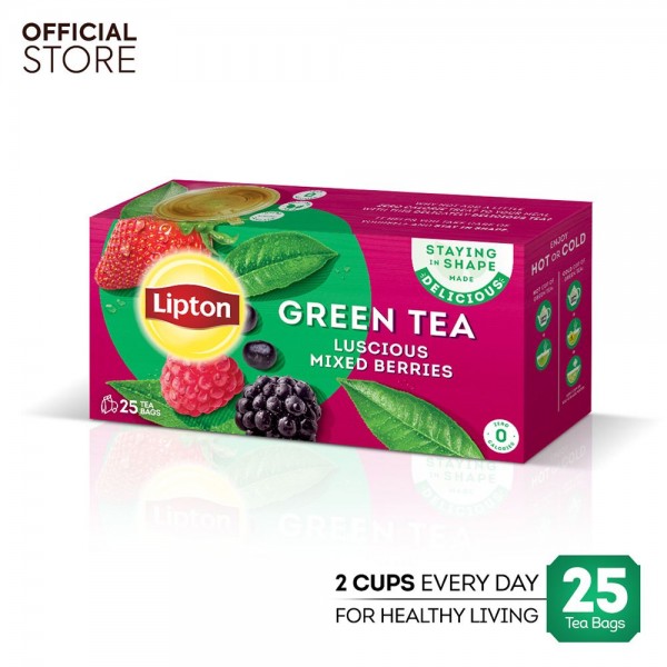 LIPTON GREEN TEA LUSCIOUS MIX BERRIES 25PC