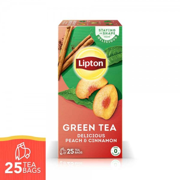 LIPTON GREEN TEA PEACH &CINAMON 25