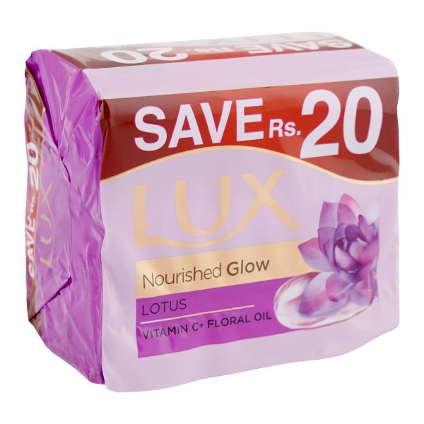 LUX NOURISHED GLOW LOTUS SOAP 128GX3