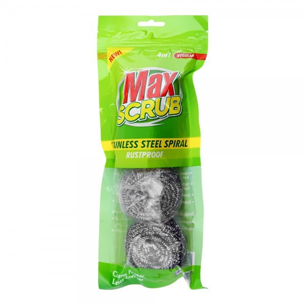 MAX SCRUB STAINLESS STEEL SPIRAL 4 IN 1 REGULAR