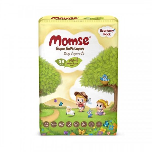 MOMSE DIAPER NEW BORN 48