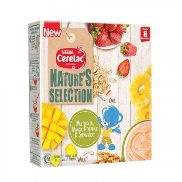 NESTLE CERELAC MULTIGRAIN MANGO,PINEAPPLE,STRAWBERRY 175GM
