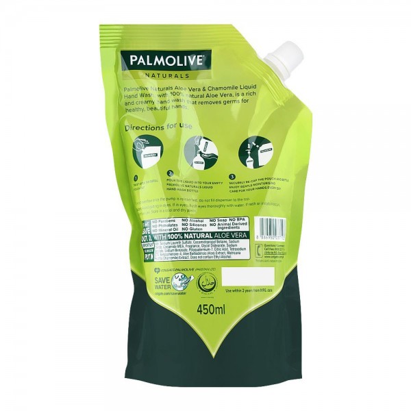 PALMOLIVE ALOEVERA BOT+POUCH 450ML