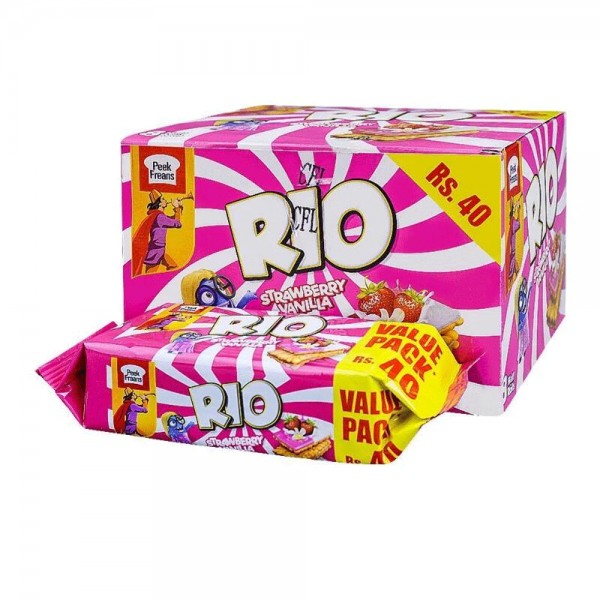 PEEK FREANS RIO STRAWBERRY VANILLA HALF ROLL