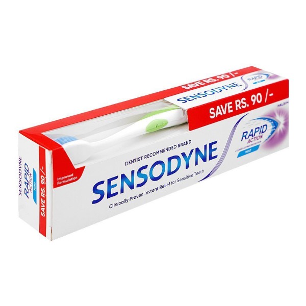 SENSODYNE RAPID ACTION MINT 100GM BRUSH PACK