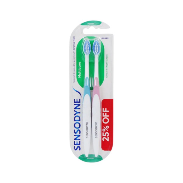 SENSODYNE TOOTHBRUSH MULTICARE MEDIUM TWIN