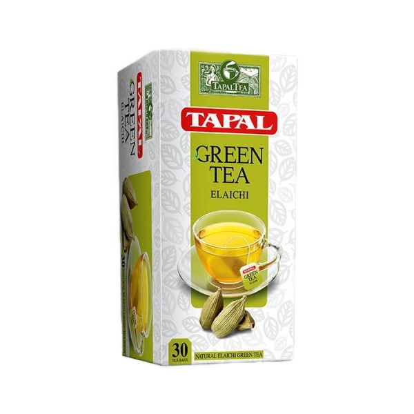 TAPAL GREEN TEA ELAICHI 30 TEA BAGS 45GM
