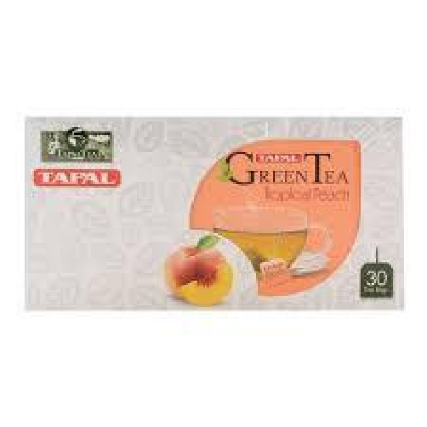 TAPAL GREEN TEA TROPICAL PEACH 30 TEA BAGS 45GM