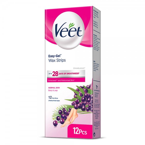 VEET BODY WAX STRIPS NORMAL SKIN 12 PC