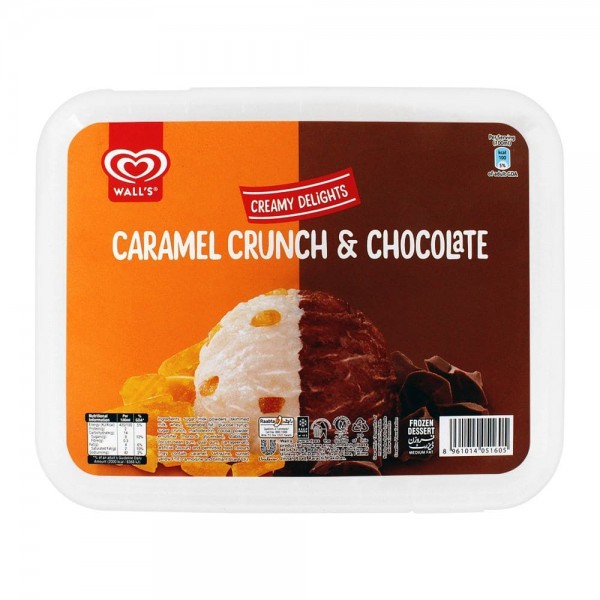 WALL`S CARAMEL CRUNCH & CHOCOLATE BUCKET 1400ML
